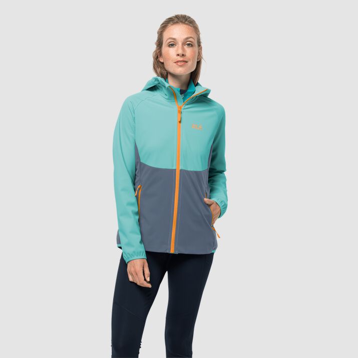 Chamarra Cortavientos Jack Wolfskin Go Hike Mujer Azules Mexico-2463518